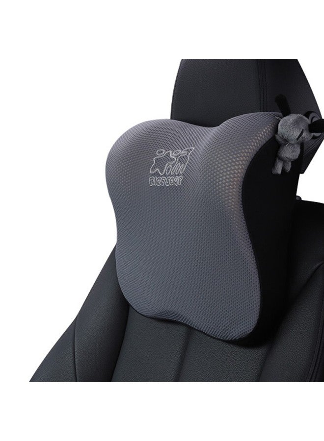Icaroom Car Headrest, Space Memory Foam Neck Support Pillow, All-season Universal Car Cushion, T-662ms Zaiti Gray - Image 1