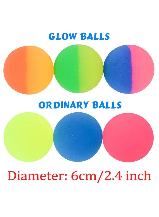 PROLOSO 2.3" Bouncy Balls Glow in The Dark High Bouncing Rubber Ball Bright Pet Toys Pack of 6 - Image 4