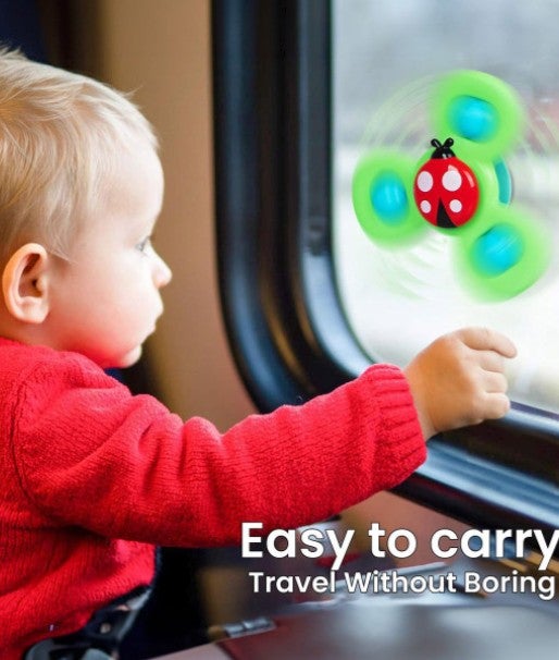 Kidzilla Baby Rattles Set with Suction Cup Spinner – Travel-Friendly Toy for Dining Table, Bathroom & More - Image 3