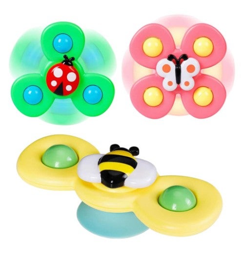 Kidzilla Baby Rattles Set with Suction Cup Spinner – Travel-Friendly Toy for Dining Table, Bathroom & More - Image 1