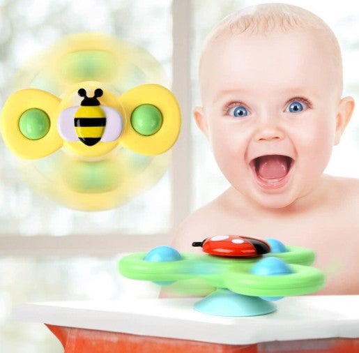 Kidzilla Baby Rattles Set with Suction Cup Spinner – Travel-Friendly Toy for Dining Table, Bathroom & More - Image 2