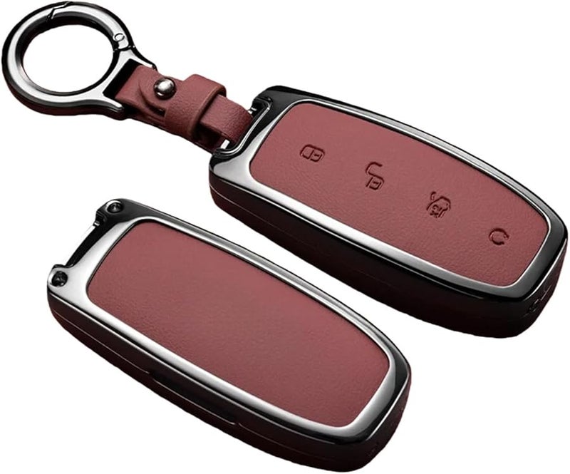 A Red Keychain Car Key Case Shell Protector Compatible For BYD Models - Image 1