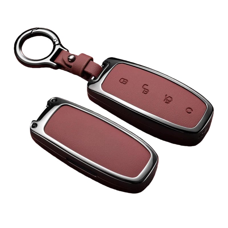 A Red Keychain Car Key Case Shell Protector Compatible For BYD Models - Image 2