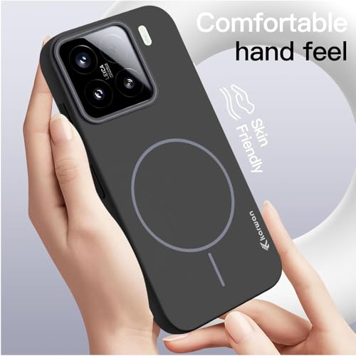 KARWAN®️Magnetic Ultra Slim-Fit Back Case Cover for Mi 15 Pro |Hard PC Case Cover| Ultra-Thin & Light Weight with [Ultra Premium Feel] Case for Mi 15 Pro(6.7")(Black) - Image 2