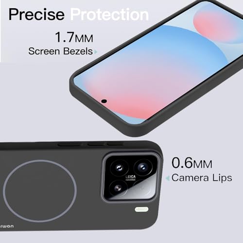 KARWAN®️Magnetic Ultra Slim-Fit Back Case Cover for Mi 15 Pro |Hard PC Case Cover| Ultra-Thin & Light Weight with [Ultra Premium Feel] Case for Mi 15 Pro(6.7")(Black) - Image 4