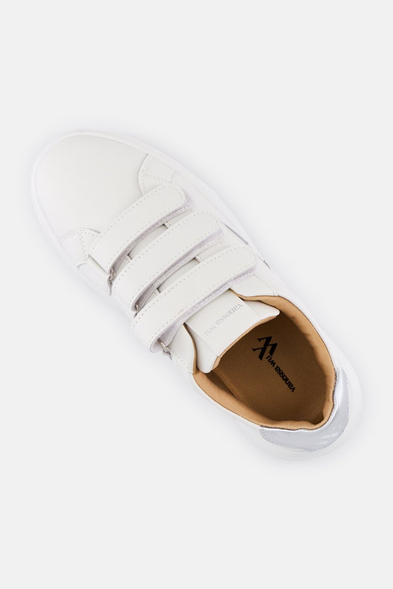 Vanessa Wu Women Fanny Velcro Closure Casual Shoes, White - Image 3