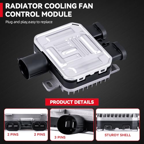 PLDDE 1pcs Engine Radiator Cooling Fan Control Module Relay Unit Compatible With Edge MKX w/Trailer Tow Package S80 V70 XC70 XC60 V60 4.4L 3.0L 3.2L S60 2.0L 3.0L Land Rover LR2 Flex With Dual Fans - Image 2