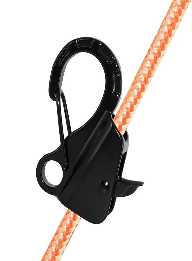 heyous Stainless Steel Black Boat Anchor Hook 3/8inch Yacht Boat Rope Threading Hook Fender Adjustment Sliding Rope Threading Hook Knotless Anchor System - Image 4