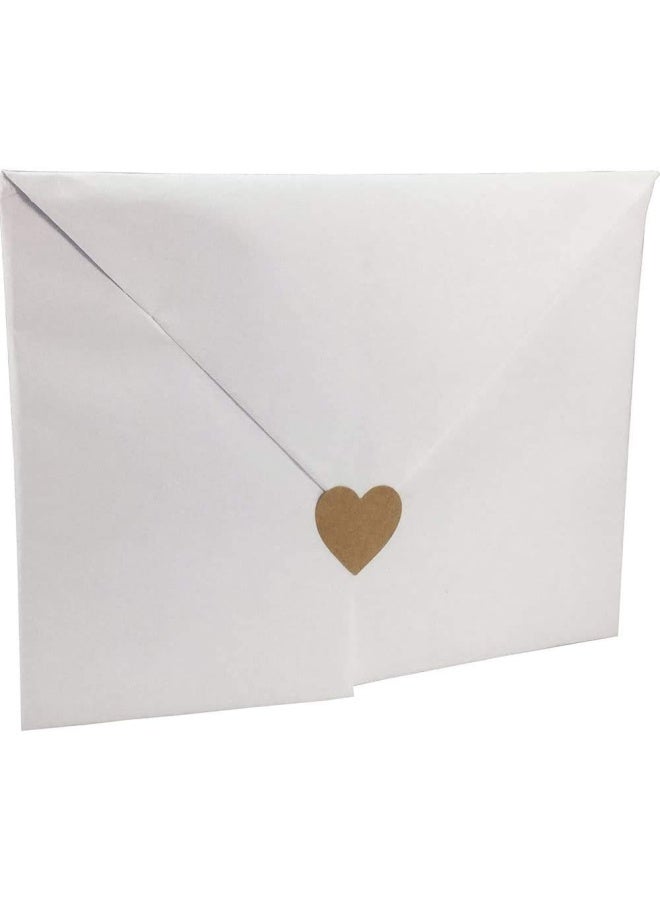 Premify 300Pcs Brown Kraft Labels Stickers Roll Heart Shape, Blank Kraft Stickers Paper Gift Tags for Cosmetic Gift Decoration Pantry Mason Jars Food Jars Craft Kitchen Chalk Label - Image 2