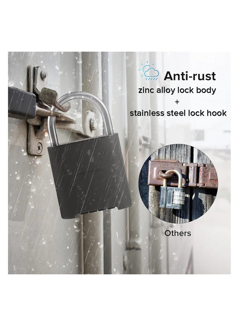 Combination Lock,4-8 Digit Combination Padlock Outdoor,School Lock, Gym Lock for Fence Lock, Toolbox, Case, Hasp Cabinet Storage  - Image 3