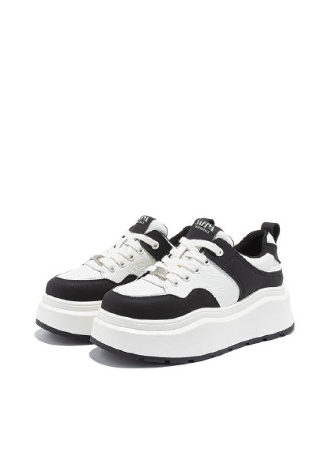 SAFIYA Saturday Platform Sneakers For Women, Thick Sole 2025 Spring New Release, College Style Versatile Casual Shoes, Height-increasing White Sneakers - Image 1