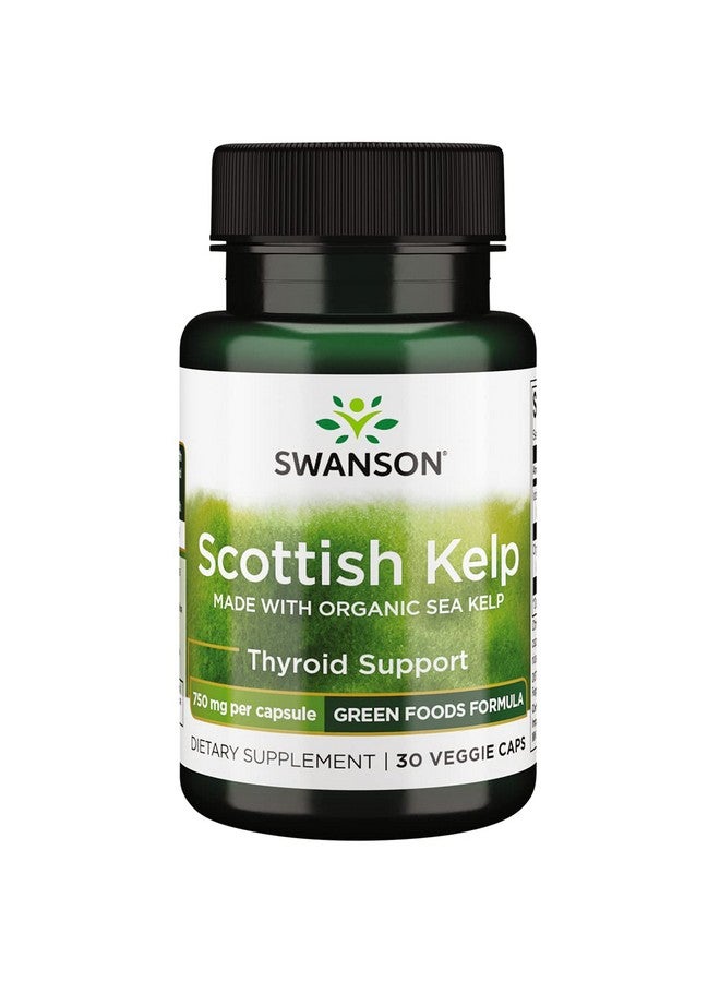 SWANSON Made With Organic Scottish Kelp 750 Milligrams 30 Veg Capsules - Image 2