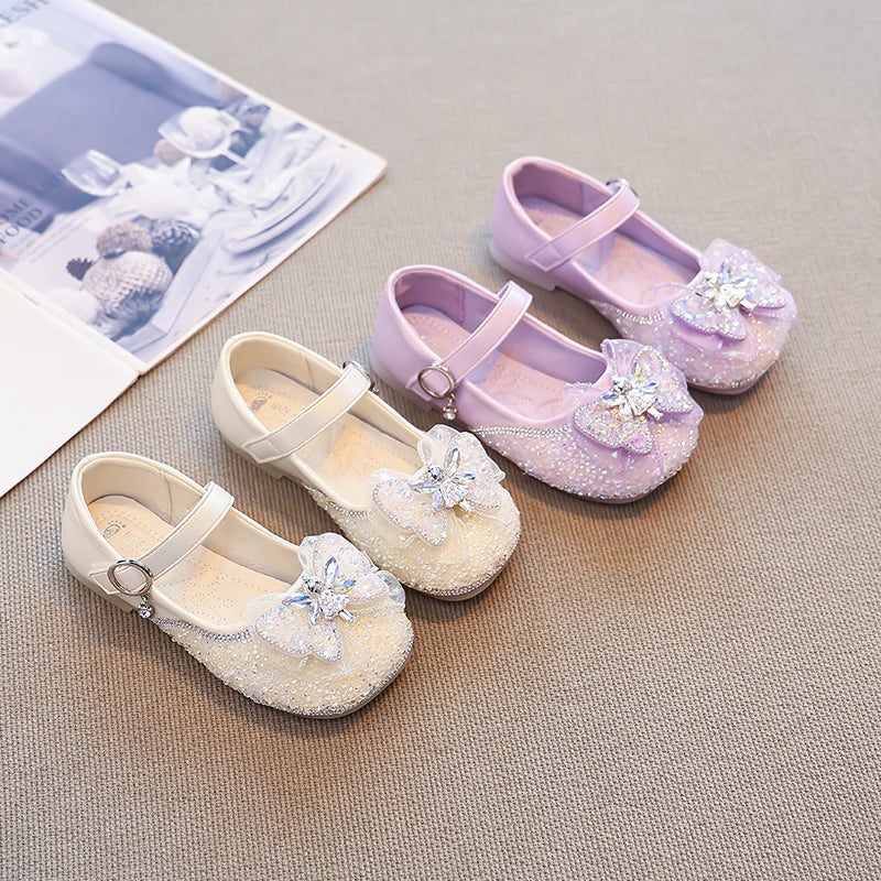 Girls'' Shoes Princess Crystal Shoes 2026 Spring and Autumn New Style Children''s Soft-Soled Girls'' Bow Performance Shoes - Image 5