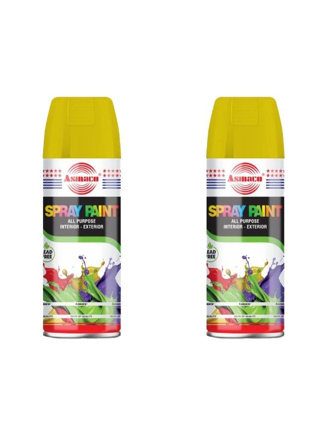 Asmaco Spray Paint - New Gold - 400 Ml - Set of 02