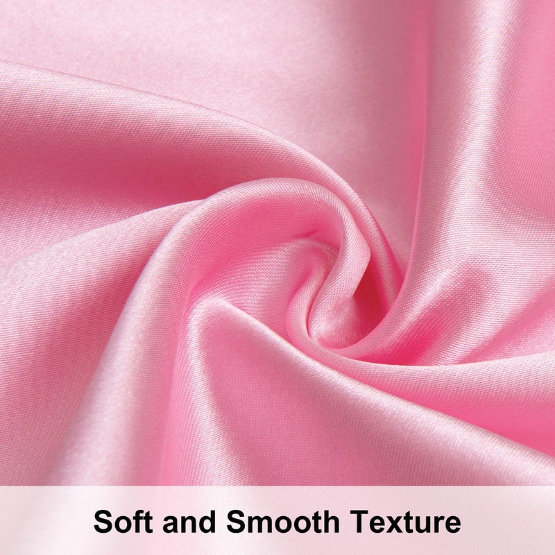 NTBAY 2 Pack Satin Standard Pillowcases for Hair and Skin, Luxurious and Silky Pillow Cases with Envelope Closure, 20x26 Inches, Pink - Image 2