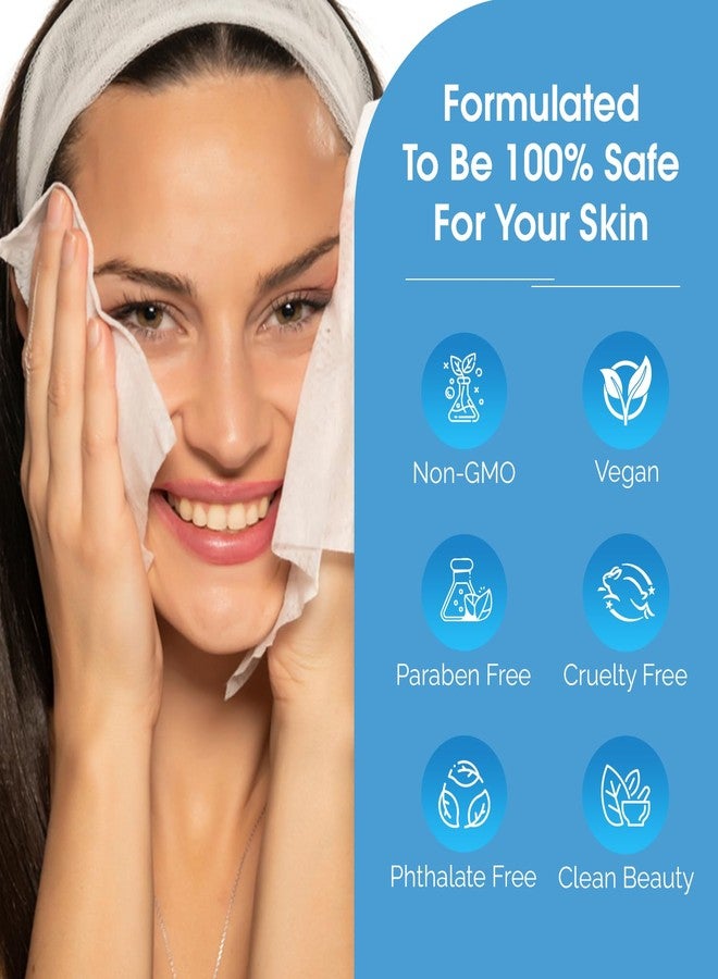 Radiant Aura Hyaluronic & Ceramide Face Wipes - Dermatologist Tested Korean Cleansing Wipes for Gentle Makeup Removal - Premium Moisturizing Formula for Daily Hydration & Skin Balance - 60 Count - Image 5