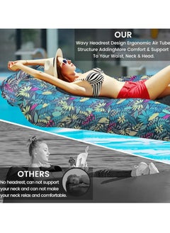FLYROAD Inflatable Lounger, Ultralight Portable Ergonomic Beach Bed Air Sofa Couch Waterproof Anti-Air Leaking for Indoor Outdoor Hiking Camping Traveling, No Pump Required (Colorful)  - Image 3