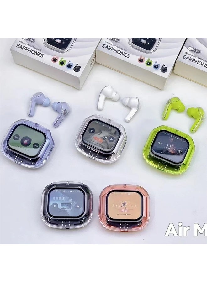 Wireless Touch Screen Headphones, Full-Color Transparent Earbuds , ANC Noise Reduction, HIF Stereo Sound - Image 2