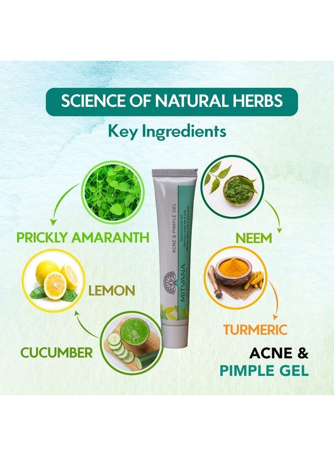 MITVANA Acne & Pimple Gel 30G With Neem & Turmeric X 2 - Image 4