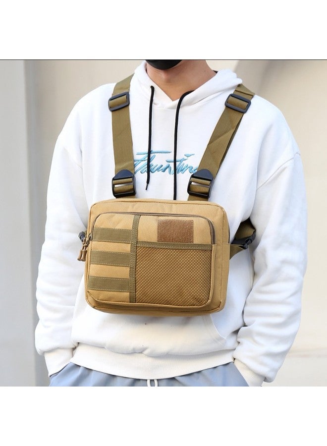 Outdoor Tactical Chest Bag Running Sports Vest Camouflage Trendy Backpack Casual Vest Front Hanging Bag Men's Crossbody-Color:Desert Camouflage - Image 4