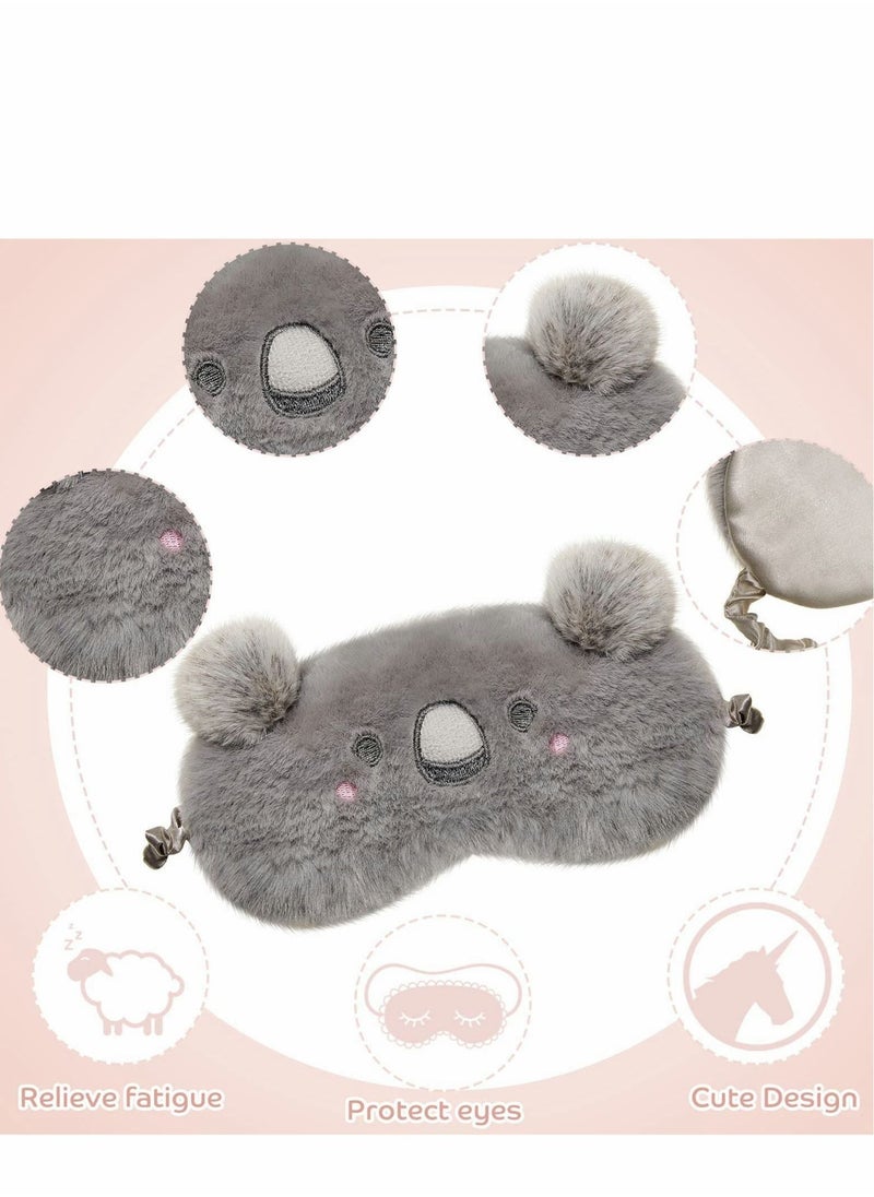 Generic - Kids Eye Mask 3PCS Sleeping Masks for Cute Animal Design Soft Face Ladies Kids, Girls and Adults Travel Pajama Party, Adjustable Elastic - Image 1