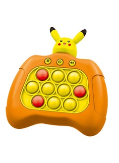 Kids Toys Pikachu Pop Sensory Fidget Toy A Stress Reliever for Kids and Adults Yellow/Orange  - Image 1