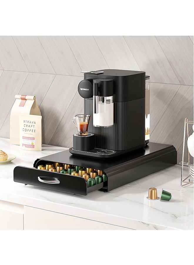 أي هوم درج تخزين كبسولات القهوة الأسود الحديث يناسب معظم آلات القهوة، ويحمل 60 كبسولة، ويسهل الوصول إلى الكبسولات - Image 1