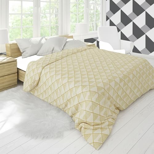 BELVOSTUM 280 TC Luxurious Glace Cotton Duvet Cover/Comforter Cover/AC Quilt Cover King Size/Dohar/90 X100 Inches - (Beige) - Image 3