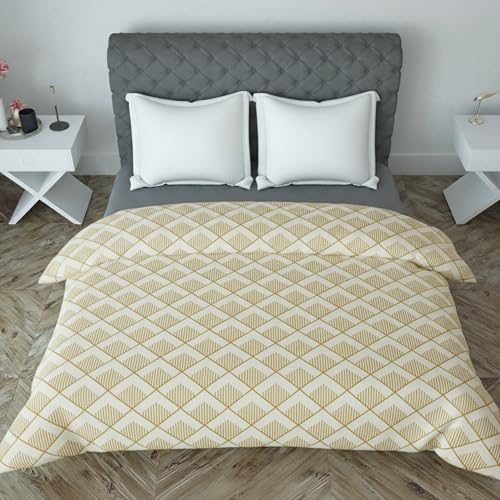 BELVOSTUM 280 TC Luxurious Glace Cotton Duvet Cover/Comforter Cover/AC Quilt Cover King Size/Dohar/90 X100 Inches - (Beige) - Image 2