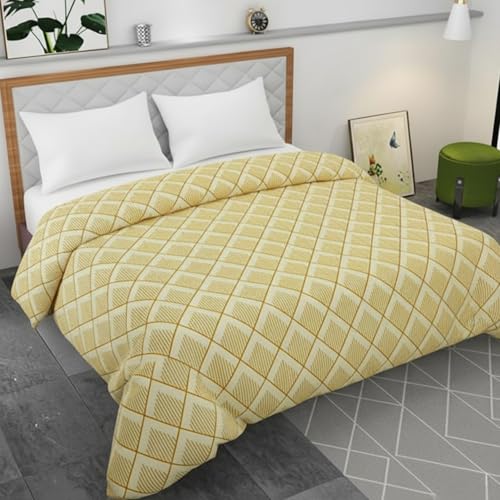 BELVOSTUM 280 TC Luxurious Glace Cotton Duvet Cover/Comforter Cover/AC Quilt Cover King Size/Dohar/90 X100 Inches - (Beige) - Image 1