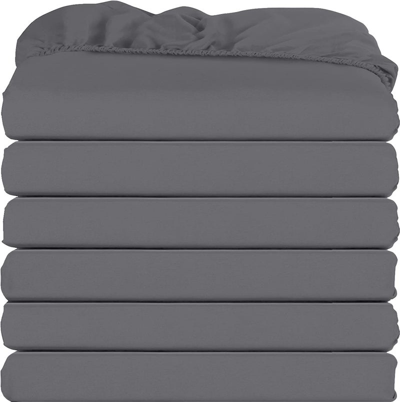 Utopia Bedding Twin Fitted Sheets - Bulk Pack of 6 Bottom Sheets - Soft Brushed Microfiber - Deep Pockets - Shrinkage & Fade Resistant - Easy Care (Grey) - Image 5