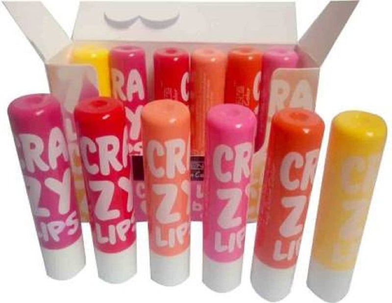 Elecsera Crazy Lip Balm Fruity Flavor 36g Pack Of 12  Multicolor - Image 2