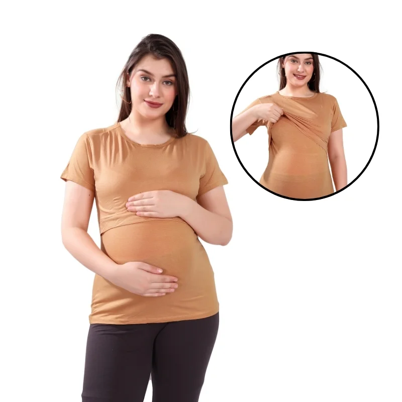 تامي Maternity Double Layer Nursing Pull-On Top