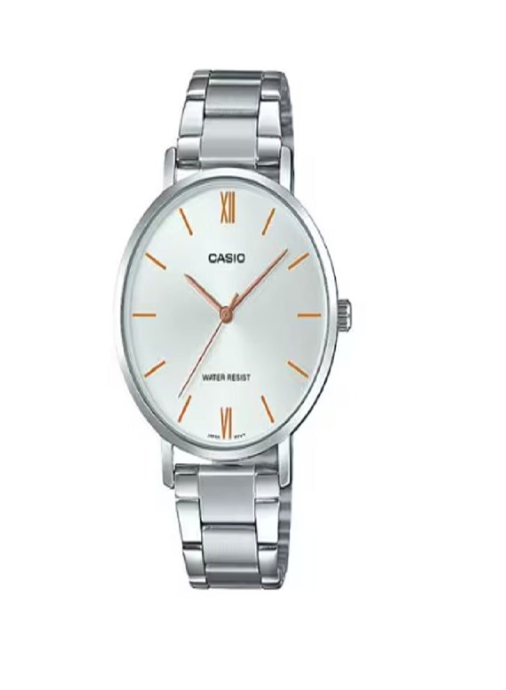 Casio Men’s Analog Quartz Watch | Stainless Steel Band | Classic Silver Design | Water Resistant | Minimalist Style