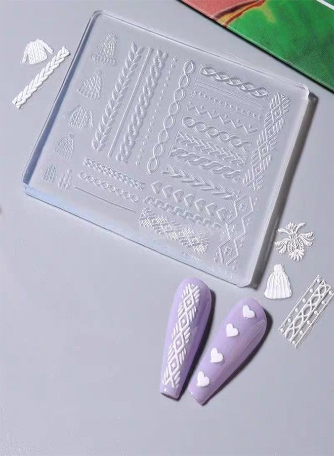 LIFOOST 3D Nail Art Silicone Mold with Sweater Pattern and Hat Line Embossed DIY - Image 5
