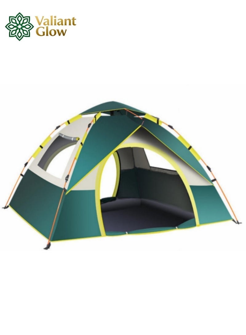 Valiant Glow Emergency Quick Shelter|4-5 Person Outdoor Camping Tent | 210D Waterproof Oxford Cloth with Door and Top Cover | Quick and Easy to Set Up | Comes with Storage Bag | Waterproof, Windproof, and Sandproof Pop-Up Tent, Suitable for Camping, Hiking, and Mountaineering. - Image 5