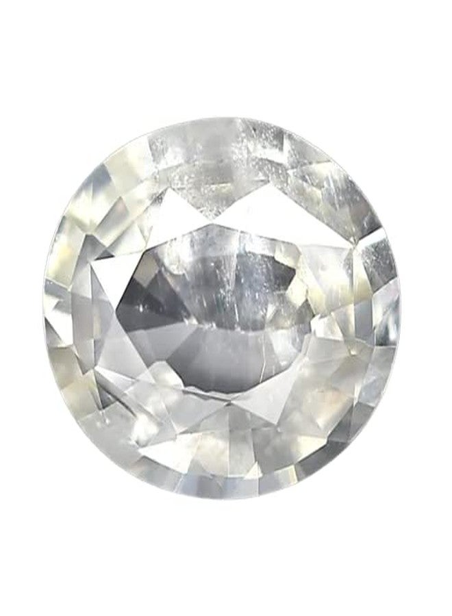 GEMS RIVER 9.25 Ratti 8.85 Carat Natural White Sapphire Stone I Certified Safed Pukhraj Birthstone I Precious Loose Gemstone by Lab Certified (C386) - Image 2
