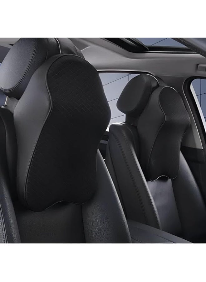 Ultrasoft Memory Foam Car Neck Rest Pillow for Cervical Support - Black - Image 1