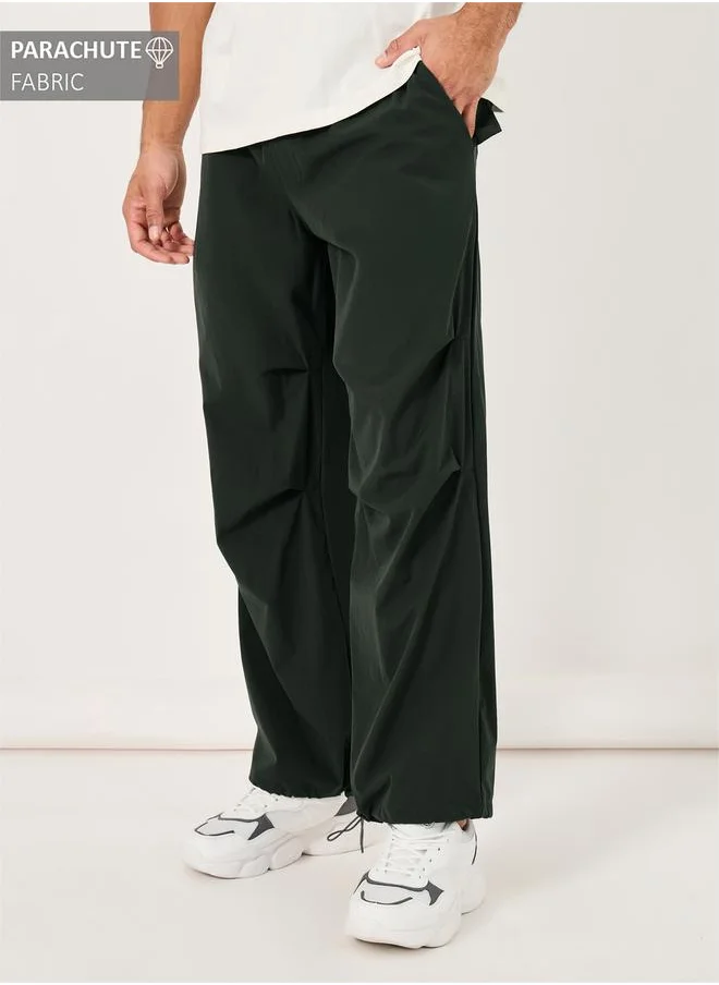 ستايلي Parachute Oversized Joggers with Knee Pintuck Detail