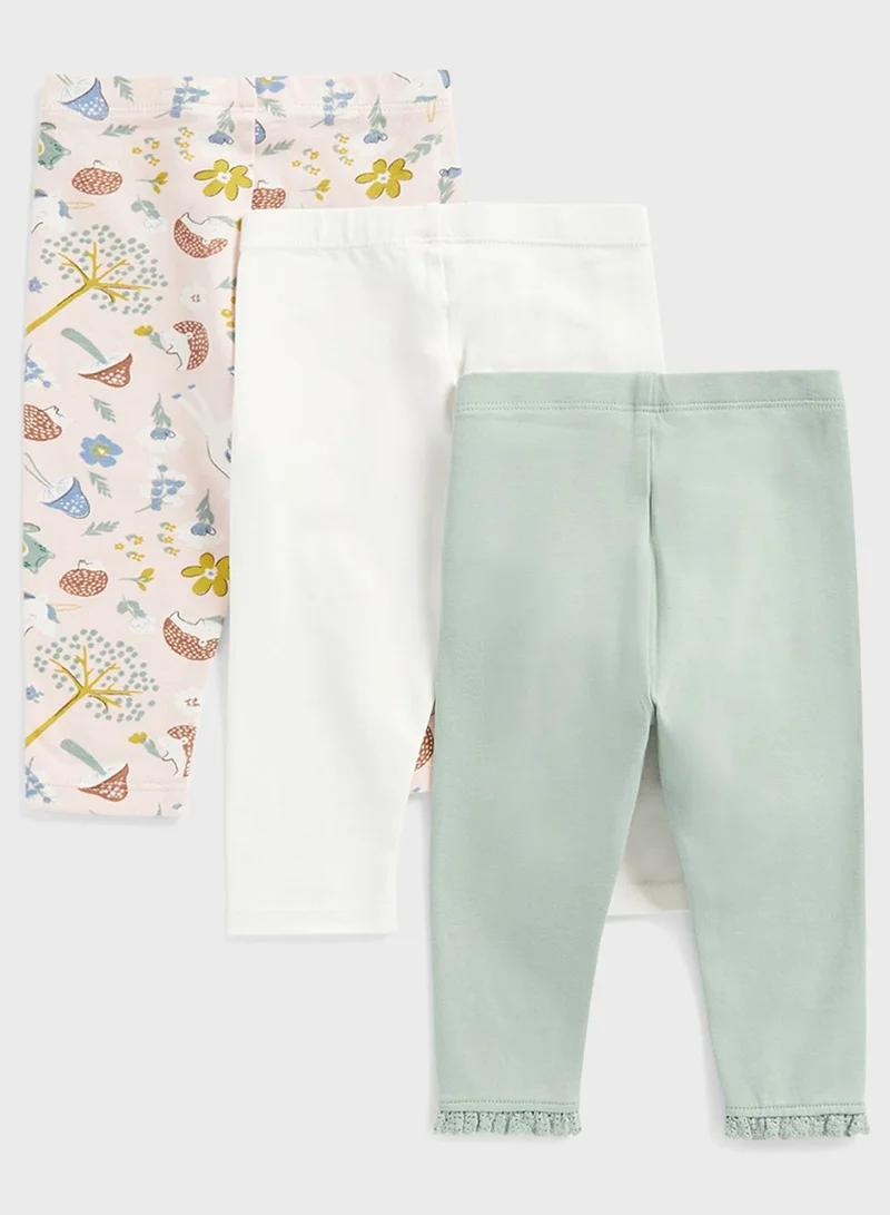 mothercare Infant 3 Pack Assorted Leggings