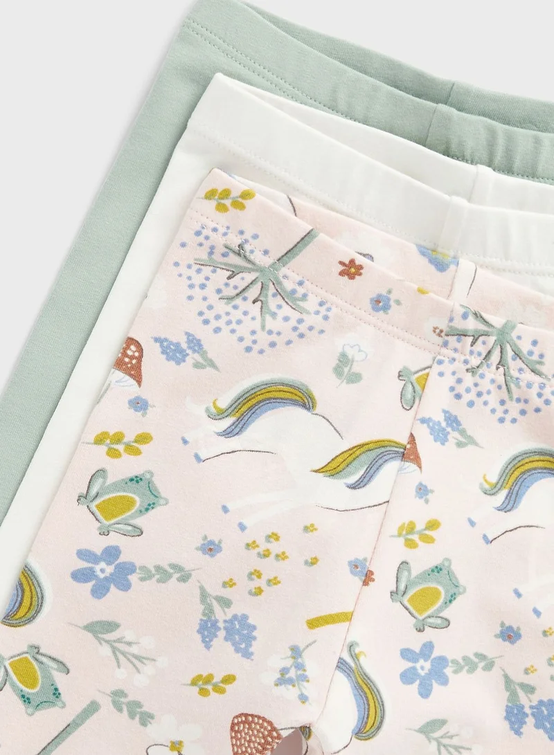 mothercare Infant 3 Pack Assorted Leggings