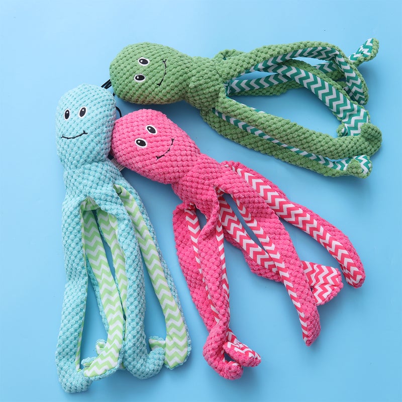 6 pcs Delicate Octopus Plush Toy Chewing Playthings for Pet Dog - Image 1