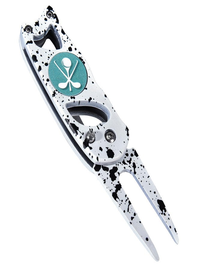 SYNATANA Golf Divot Repair Tool, 3 in 1 Compact Ball Marker Divot Tool, Foldable Golf Divot Tool for Repair & Maintain Green, Golf Essential, Ideal Gift for Golf Enthusiasts White, 1 Pack - Image 1