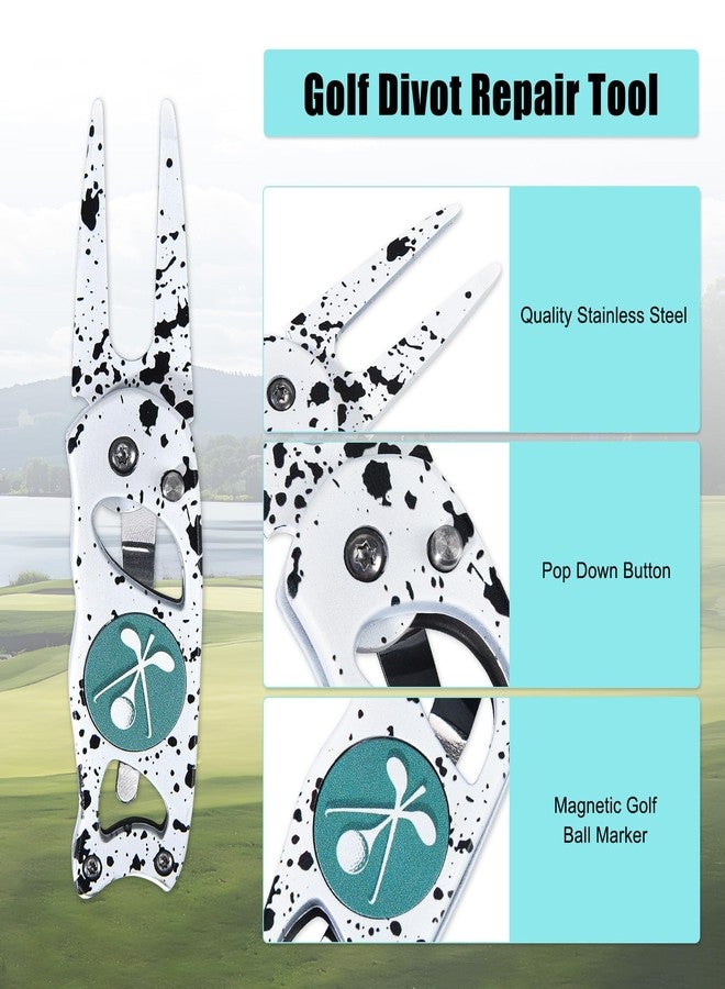SYNATANA Golf Divot Repair Tool, 3 in 1 Compact Ball Marker Divot Tool, Foldable Golf Divot Tool for Repair & Maintain Green, Golf Essential, Ideal Gift for Golf Enthusiasts White, 1 Pack - Image 2