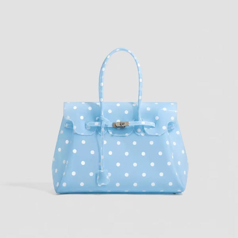 Polka Dot Jelly Tote Bag 2026 Summer Versatile Commuter Fashion Large Capacity Handbag - Image 5