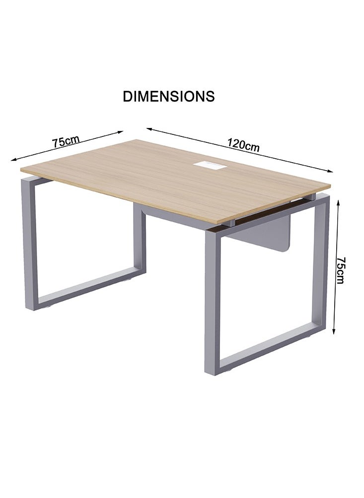 Mahmayi - Mahmayi Carre 5112 Workstation Table without Drawer for Home & Office - Coco Bolo - Image 1