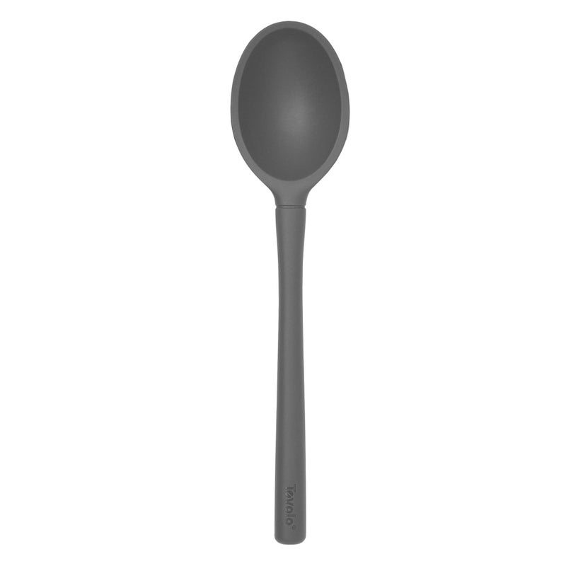 Tovolo Flex-Core Non-Stick All Silicone Deep Spoon Kitchen Utensil for Mixing and Serving â€“ Heat-Resistant, Dishwasher Safe & BPA Free - Charcoal - Image 1