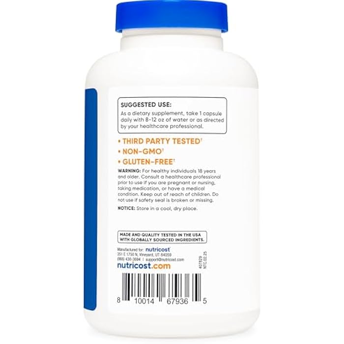 Nutricost L-Theanine 200mg, 240 Capsules - Double Strength - Image 3