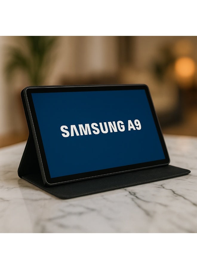 Elegant Leather Case with Full Protection and Stand for Samsung Tab A9 8.7 – Black - Image 1