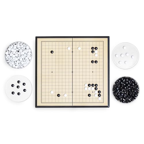 Black long Di fang Go Game Set 11 inches Foldable Portable and Travel Set 19 x 19 Strategic Magnetic Board Game weiqi - Image 5